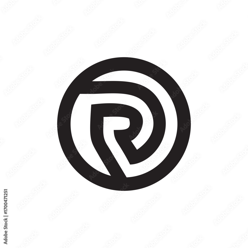 Obraz premium Stylish Graphic R Emblem for Branding