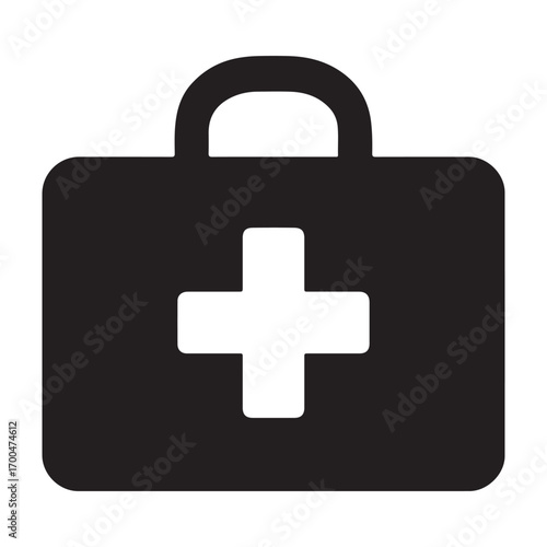 Vector art of first aid kit for emergency medical assistance