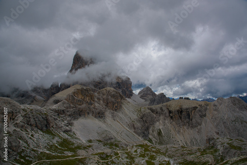 Photography clouds over the mountains