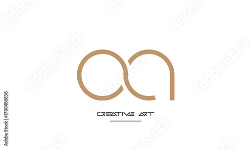 OA, AO, O, A abstract letters logo monogram