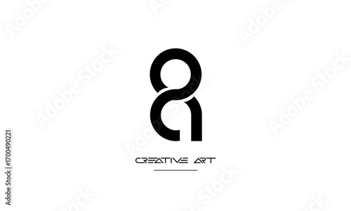 OA, AO, O, A abstract letters logo monogram
