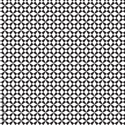 Diamond Petal Cross Pattern – Black and White Symmetrical Grid Design