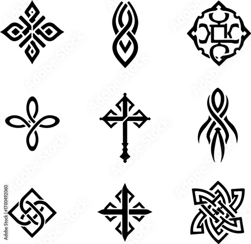 Celtic Tribal Cross Symbol Collection
