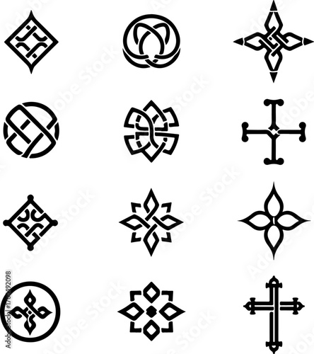 Celtic Tribal Cross Symbol Collection