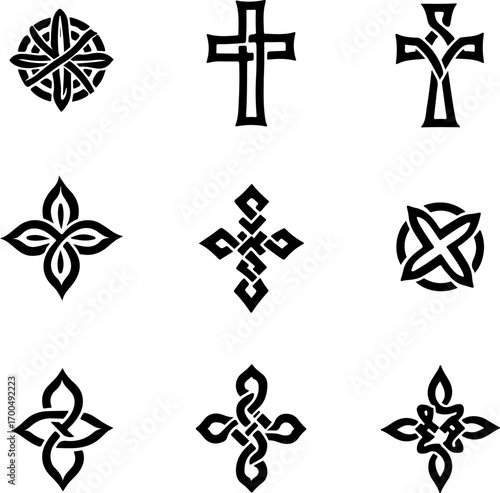 Celtic Tribal Cross Symbol Collection