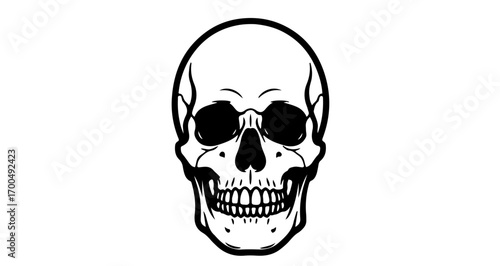 Skull icon representing death, danger, and mortality in a minimalist style