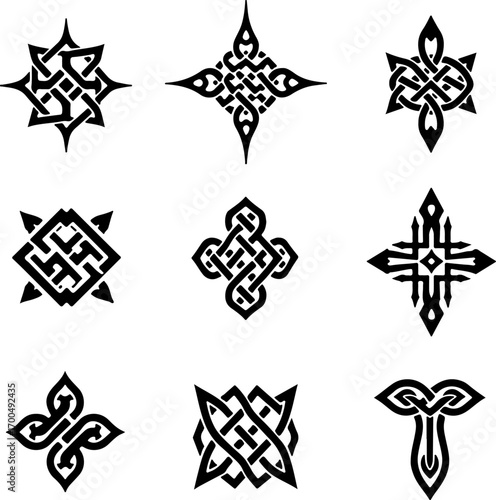 Celtic Tribal Cross Symbol Collection