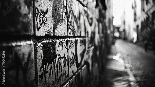 Urban graffiti alley