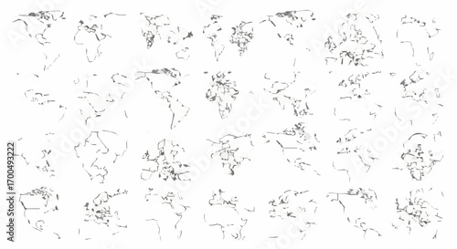World map collection, a diverse set of geographical representations of the earth