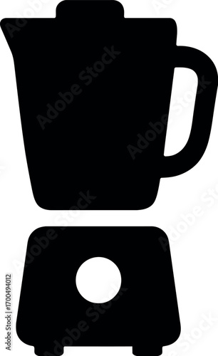 Simple black silhouette icon of a kitchen blender