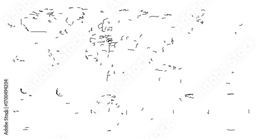 Minimalist world map outline, perfect for travel and geography themes