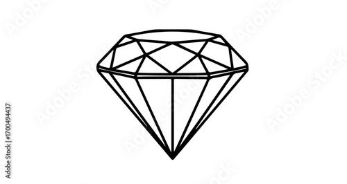Illustration of a diamond with a brilliant cut