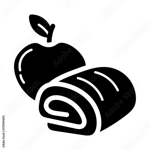 Apple strudel dessert icon
