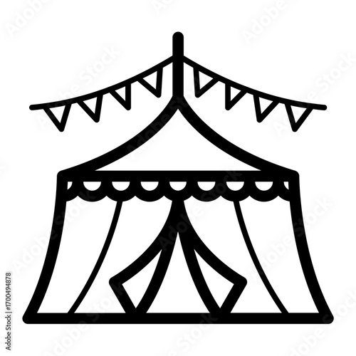 Festival tent icon for Oktoberfest fair