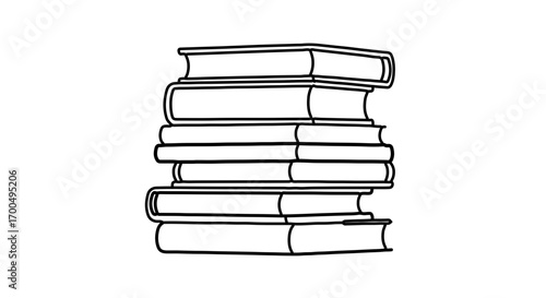 Stack of books, a simple illustration of knowledge and learning resources