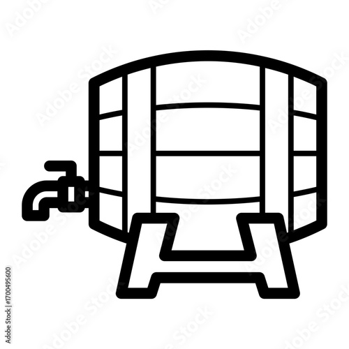 Beer tap barrel icon