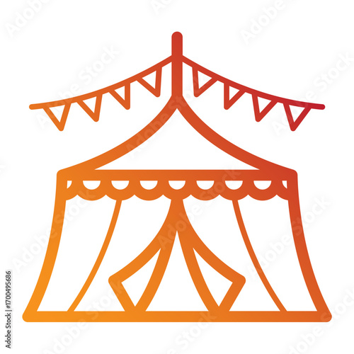Festival tent icon for Oktoberfest fair