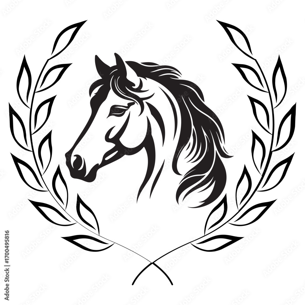 Obraz premium Horse Head Vector, Svg Cut File