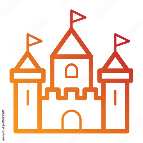 Castle building icon