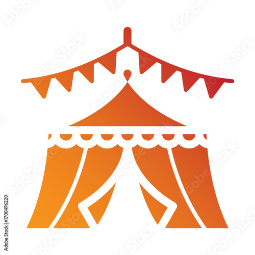 Festival tent icon for Oktoberfest fair