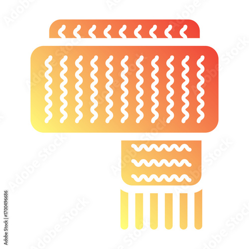 Minimalist Flat gradient icon of hay bale