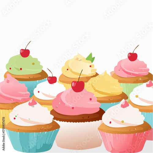 Hintergrund Cupcakes