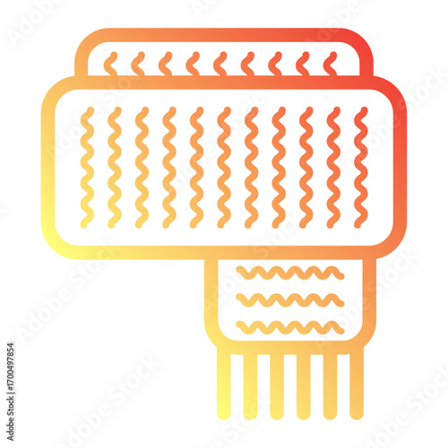 Minimalist Line gradient icon of hay bale