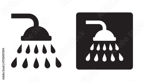 Shower logo symbol icon. Water droplet vector illustration eps 10