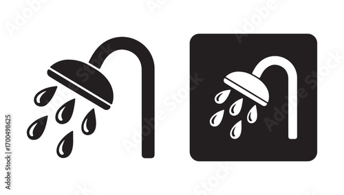 Shower water droplet icon vector eps 10