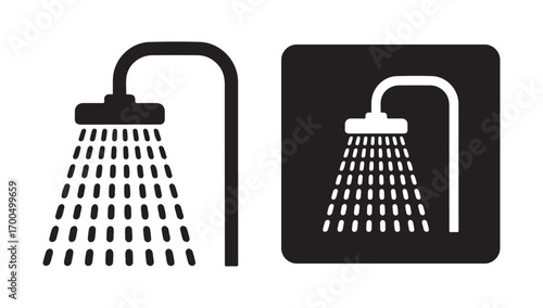 Black shower vector eps 10
