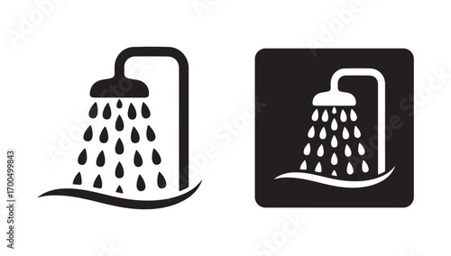 Black shower vector eps 10