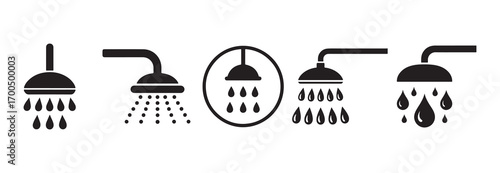 Black shower vector eps 10