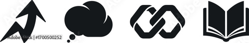 Environmental icons recycling waste reduction sustainability and energy conservation symbols silhouette