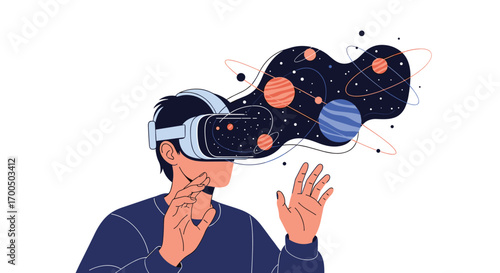 Exploring the vastness of the universe through immersive virtual reality technology and futuristic digital entertainment