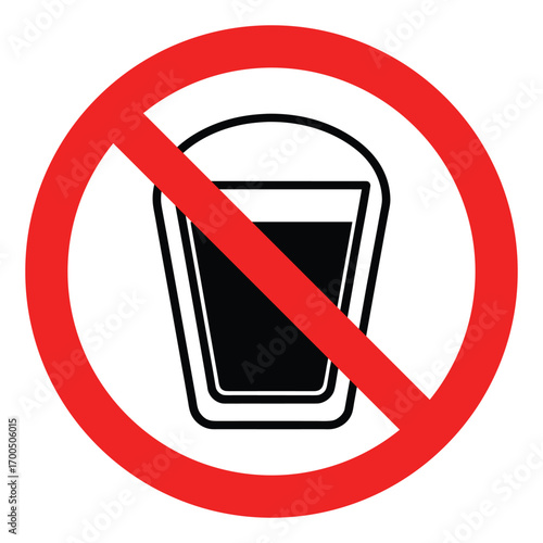 No drinks allowed sign