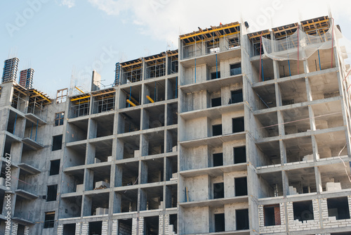 Canvas Print building under construction