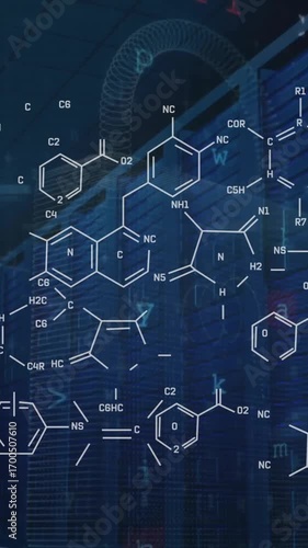 Animation of scientific data processing over computer servers