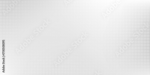 Rectangle dot mesh silver foil background with metal mirror texture. Chrome gradient surface design abstract