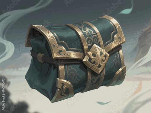 Chinese-style game prop design, hand-drawn package ICONS, vector illustration materials