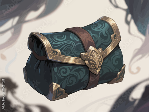 Chinese-style game prop design, hand-drawn package ICONS, vector illustration materials