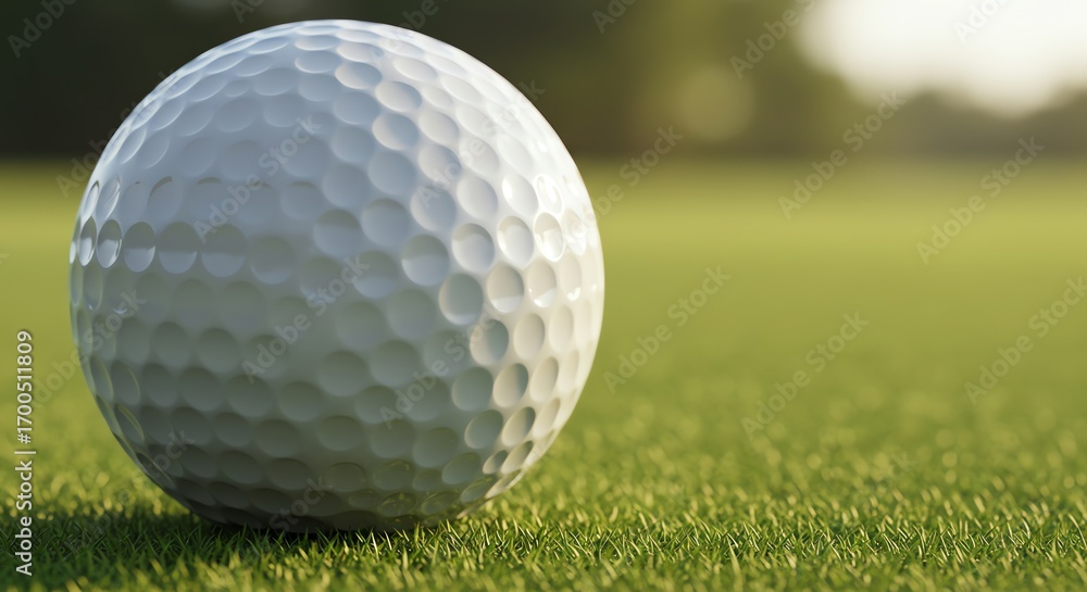 Obraz premium Golf ball on green grass
