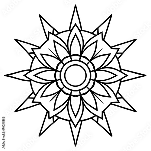 Solar Mandala Vector Design