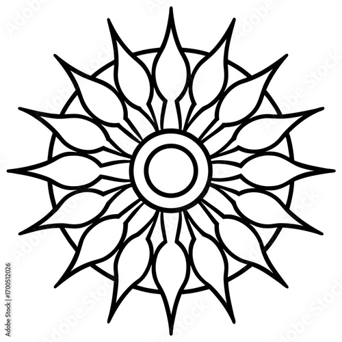 Solar Mandala Vector Design