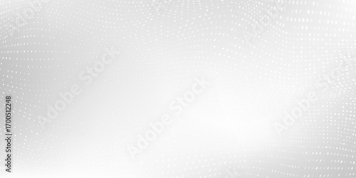 Abstract dot mesh silver foil background with metal mirror texture. Chrome gradient surface modern