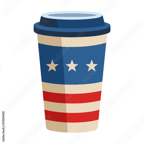 cup with usa flag