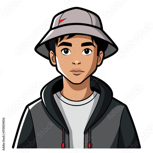 boy with baseball cap