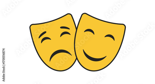 Iconic theatrical representation: the duality of human emotions displayed
