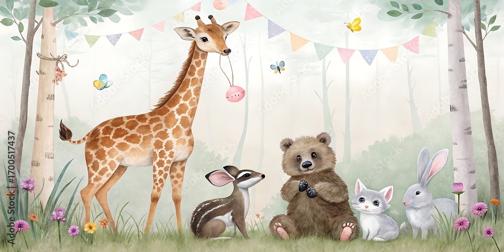 Naklejka premium giraffe in the park