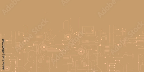 Circuit technology background with hi-tech digital data connection system and computer electronic design