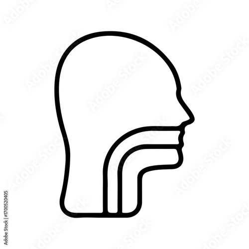throat icon. sign for mobile concept and web design. vector illustration